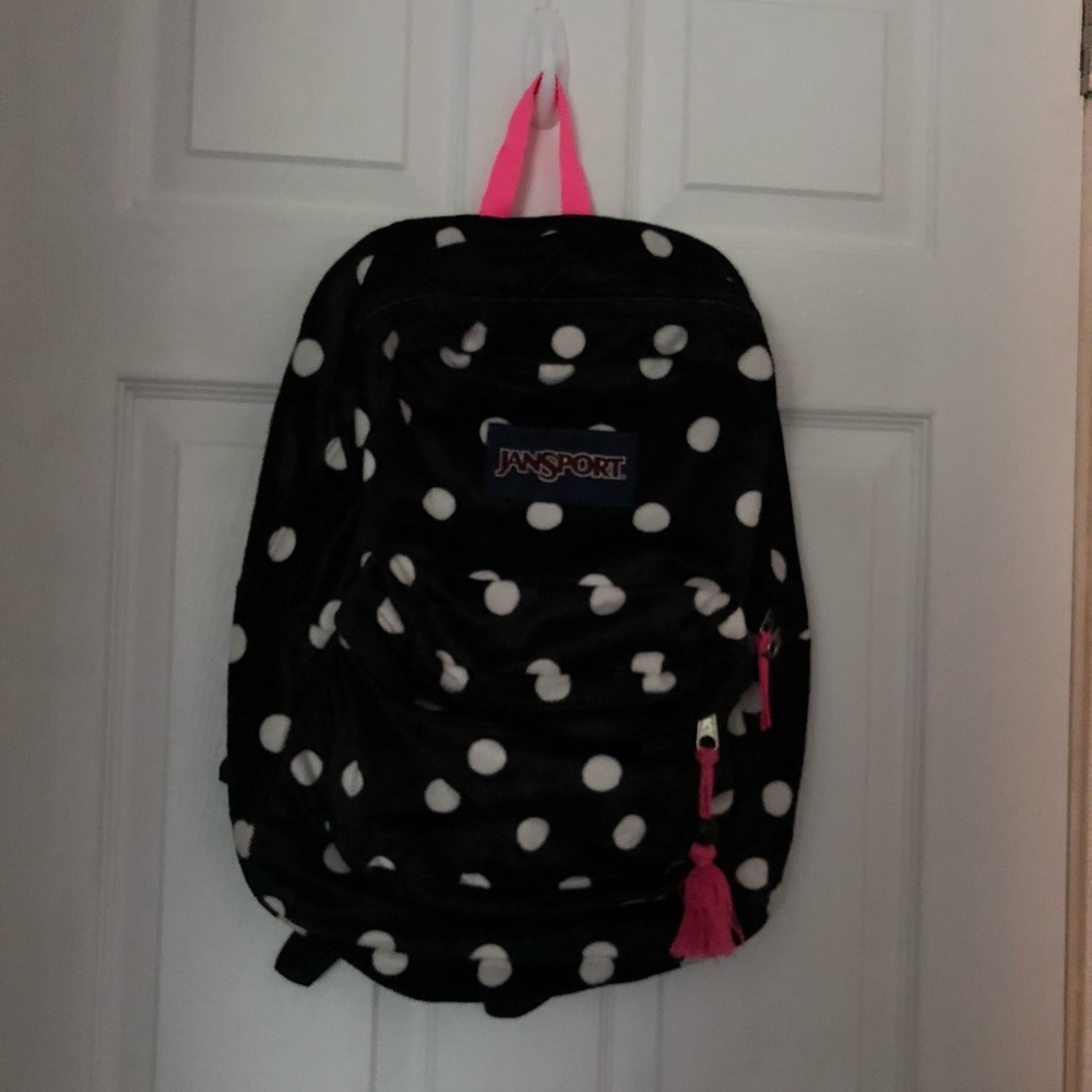 Polka dot Velvet Jansport backpack